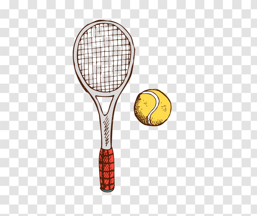 Racket Tennis Rakieta Tenisowa - Sports Equipment - Hand-painted Transparent PNG