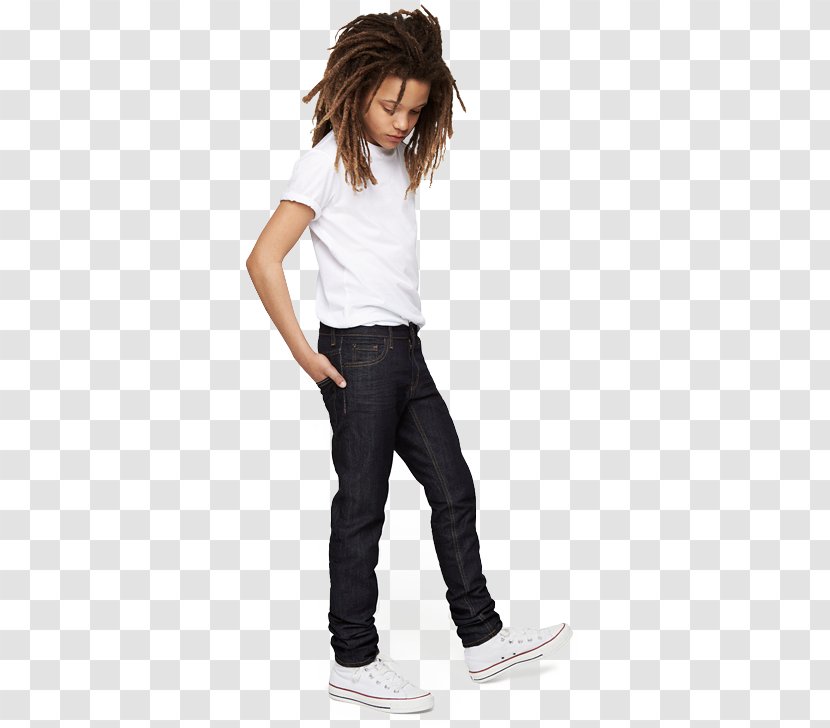Jeans T-shirt Denim Slim-fit Pants Clothing - Flower - Model Boy Transparent PNG