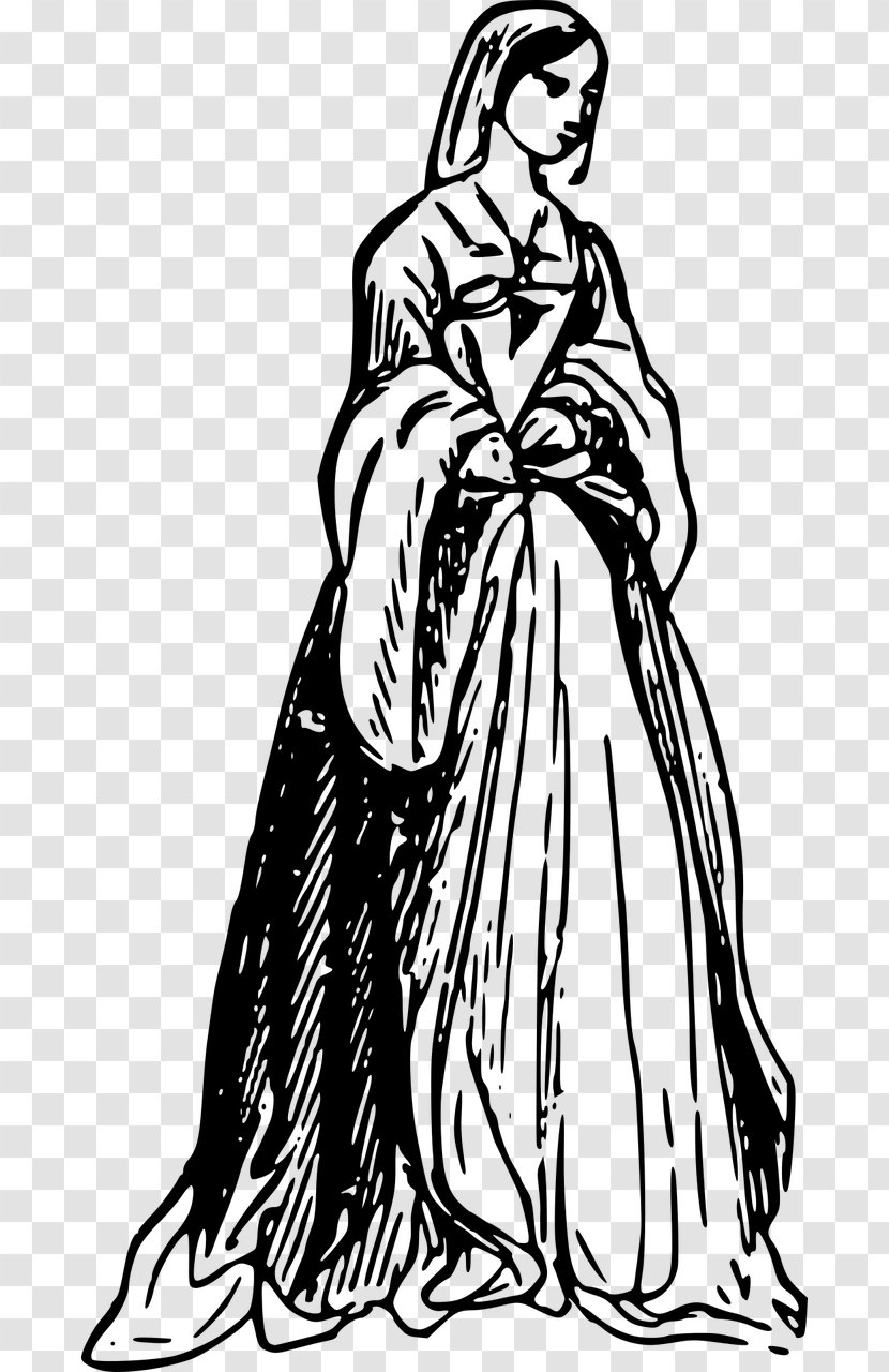 Dress 16th Century 15th French Fashion Clip Art - Design Transparent PNG