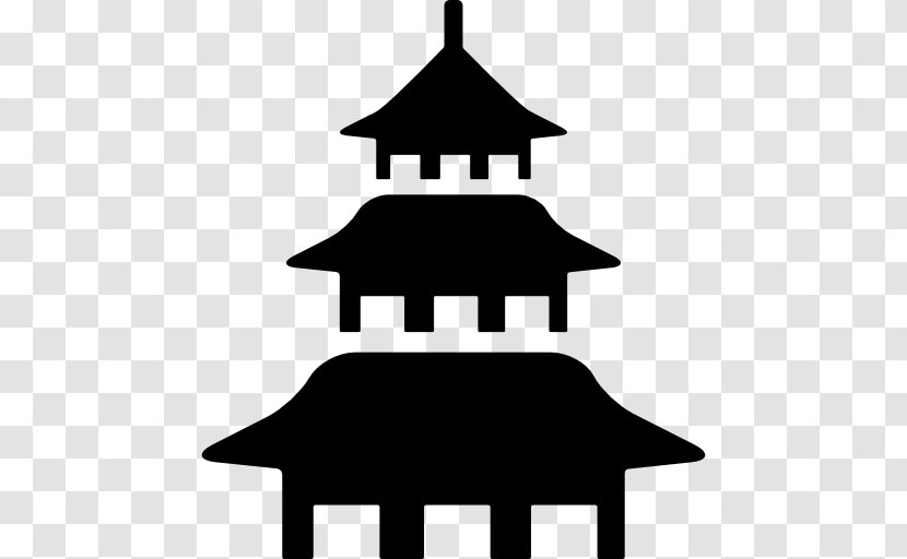 Temple - Black And White - Asian Cuisine Transparent PNG