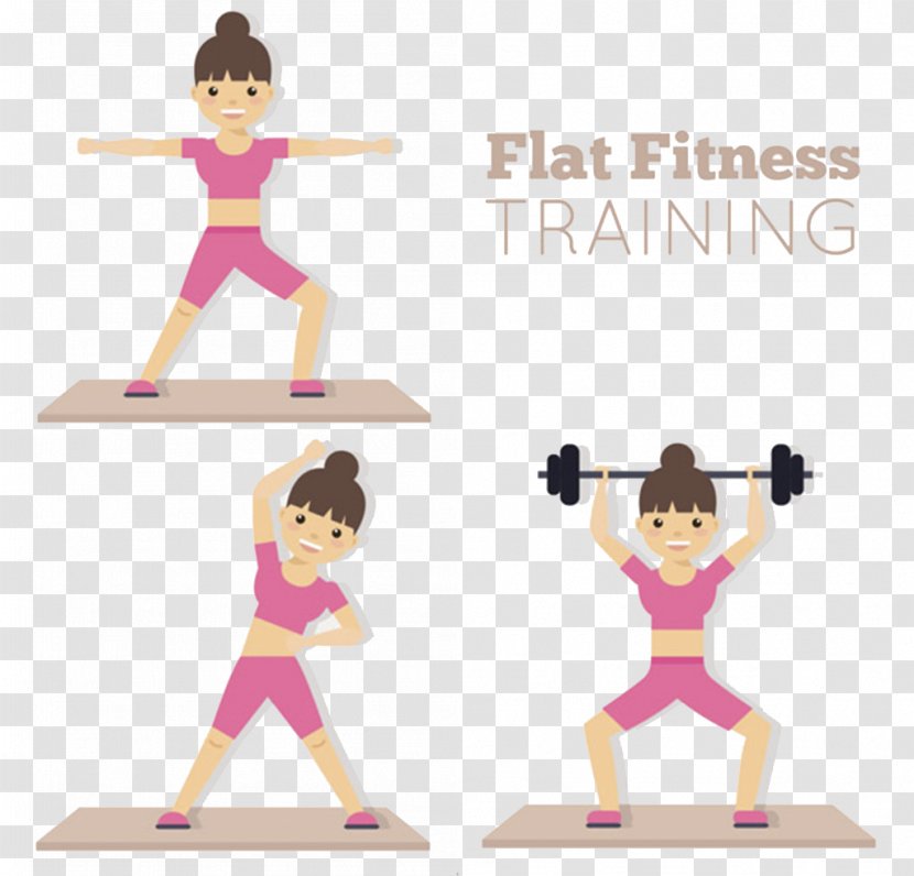 Olympic Weightlifting Cartoon - Heart - Women Vector Material Motion Transparent PNG