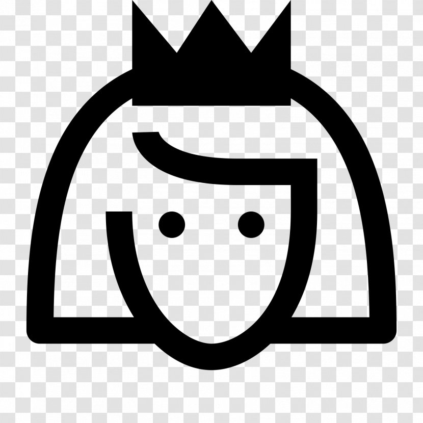 Emoticon Download - Black And White - Woman Transparent PNG