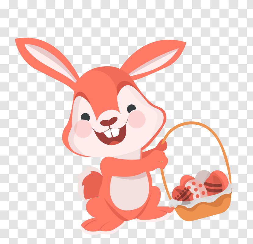 Easter Bunny Egg Rabbit - Vector Happy Transparent PNG