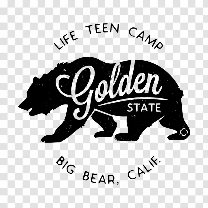 California Republic American Black Bear Grizzly - Monochrome Transparent PNG