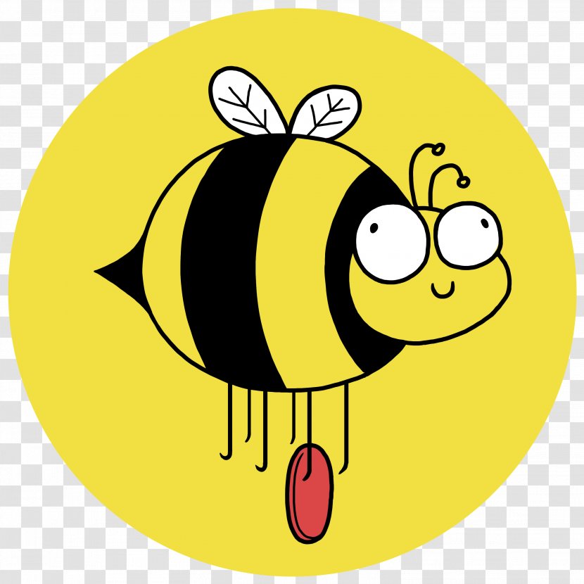 Honey Bee Smiley Cartoon Clip Art - Smile - Frisbee Transparent PNG