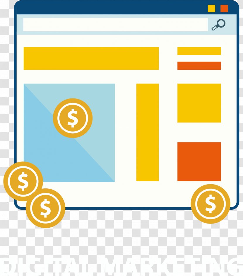 Digital Marketing Content Pay-per-click Advertising - Area - Flat Computer Box Transparent PNG