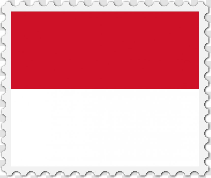 Flag Of Indonesia Indonesian Monaco - Picture Frame - Stamps Clipart Transparent PNG