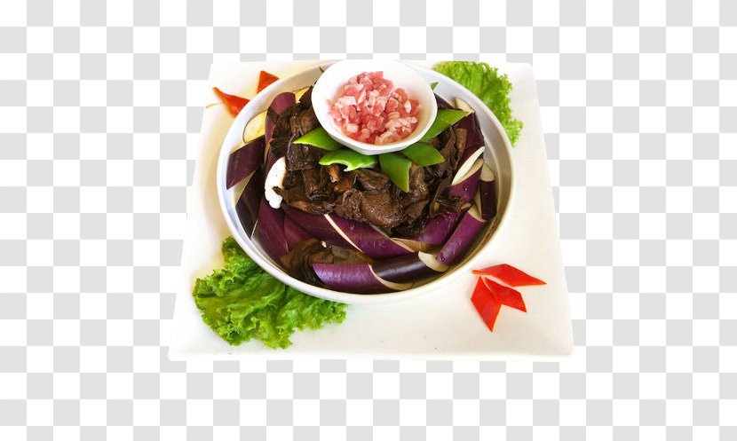 Chinese Cuisine Capsicum Annuum Asado Eggplant Salad - Beef Transparent PNG