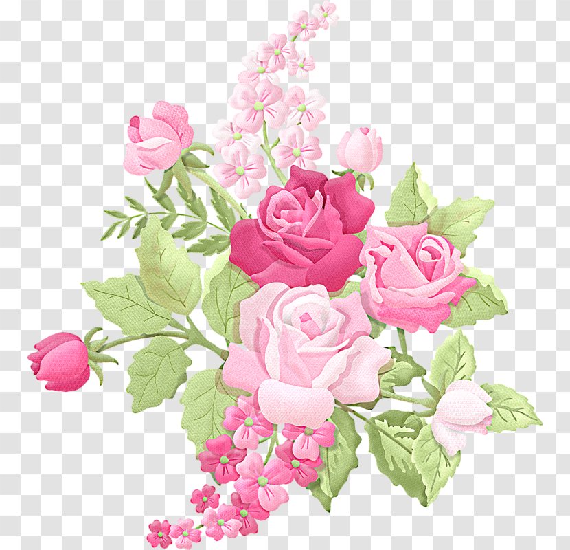 Flower Bouquet Rose Clip Art - Rosa Centifolia - Pastel Flowers Transparent PNG