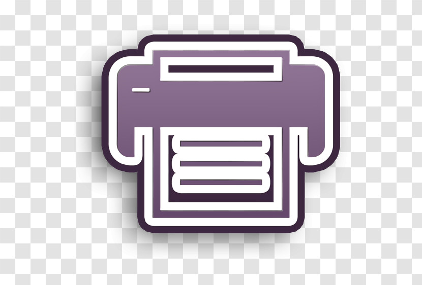 Print Icon Printer With Document Coming Out Of Machine Icon Basic Application Icon Transparent PNG