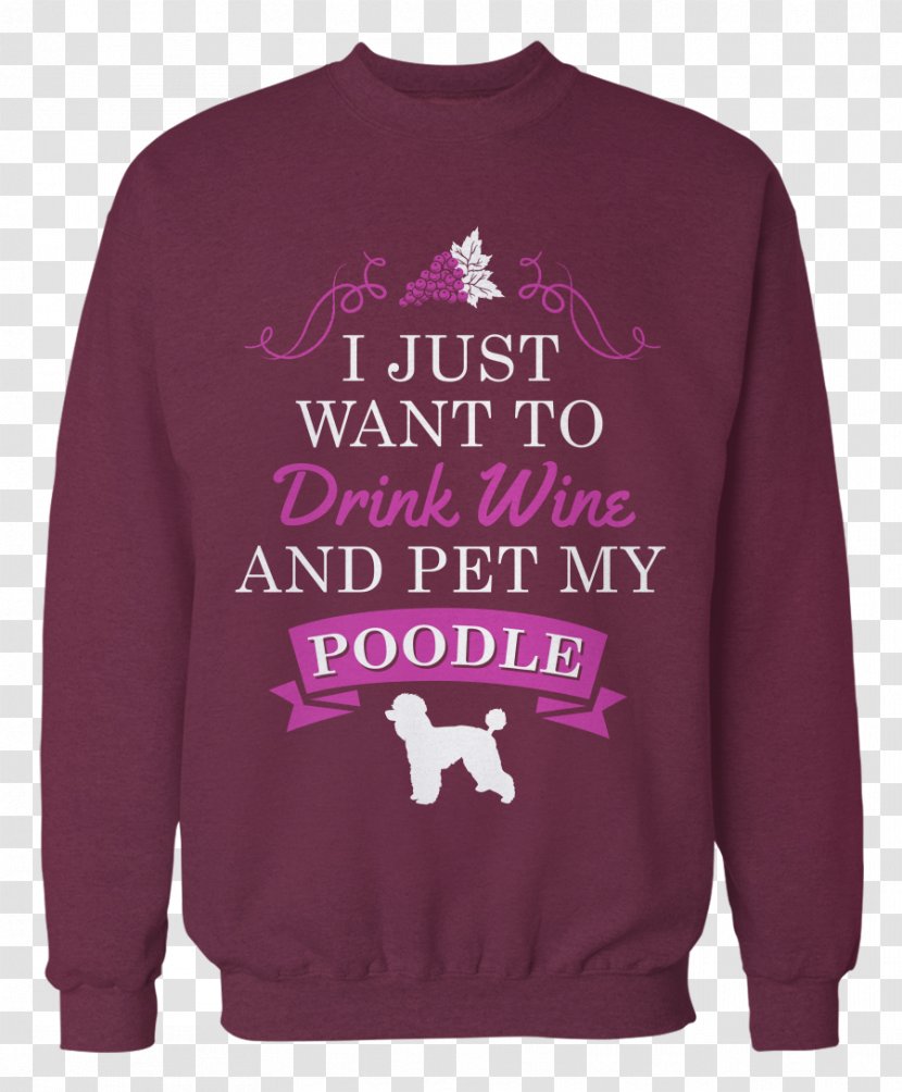 T-shirt Poodle Greyhound Hoodie Bluza - Text Transparent PNG