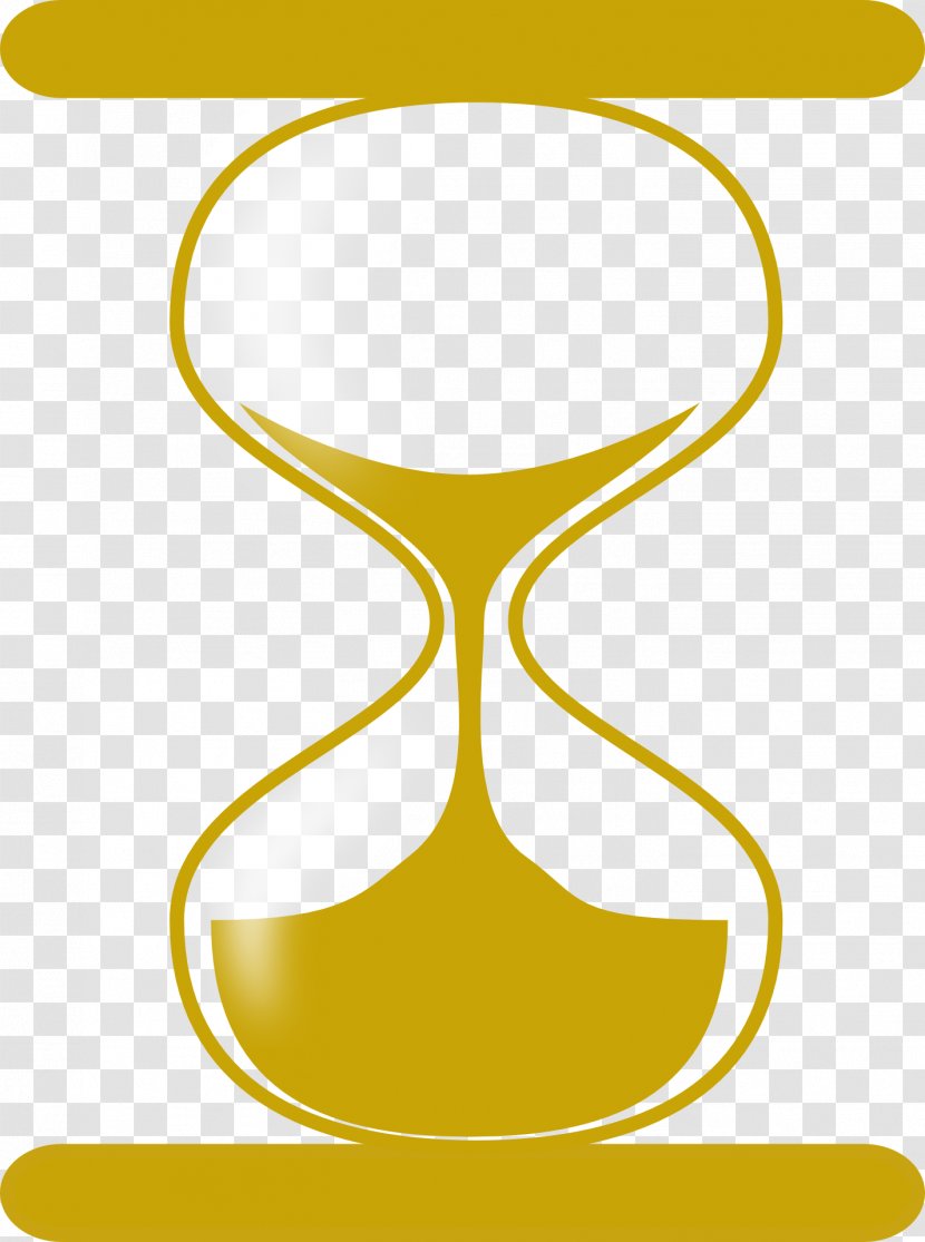 Hourglass Clock Clip Art - Glass - Yellow Transparent PNG