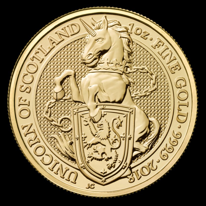 Presidential $1 Coin Program United States The Queen's Beasts Gold - Material Transparent PNG