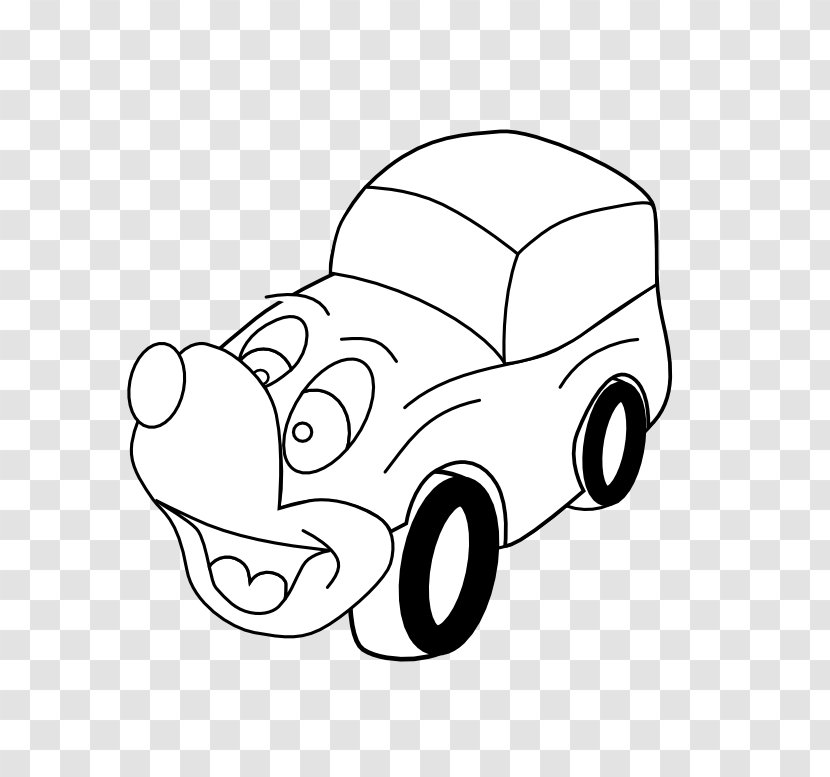 Coloring Book Black And White Car Drawing Clip Art - Mode Of Transport - Line Transparent PNG