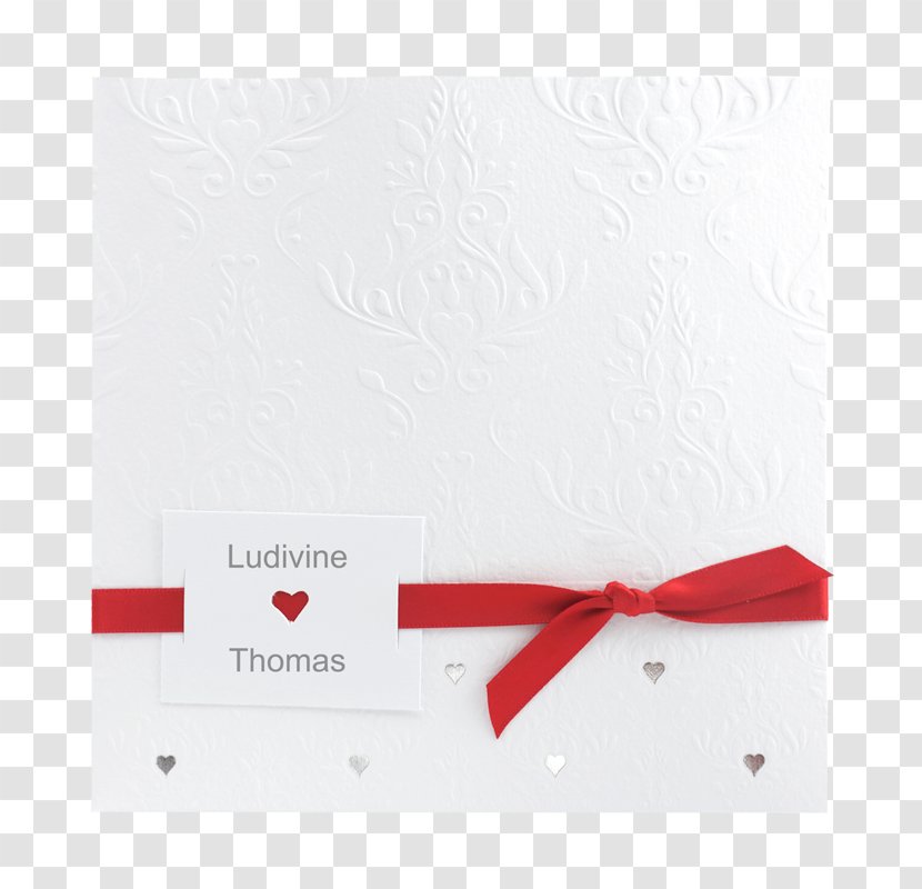 Marriage Ribbon In Memoriam Card Convite Greeting & Note Cards - Brand Transparent PNG