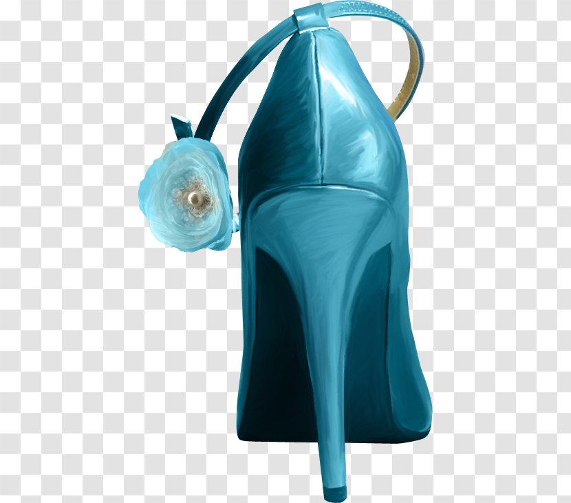 High-heeled Footwear Blue Shoe - Designer - Hand-painted High Heels Transparent PNG