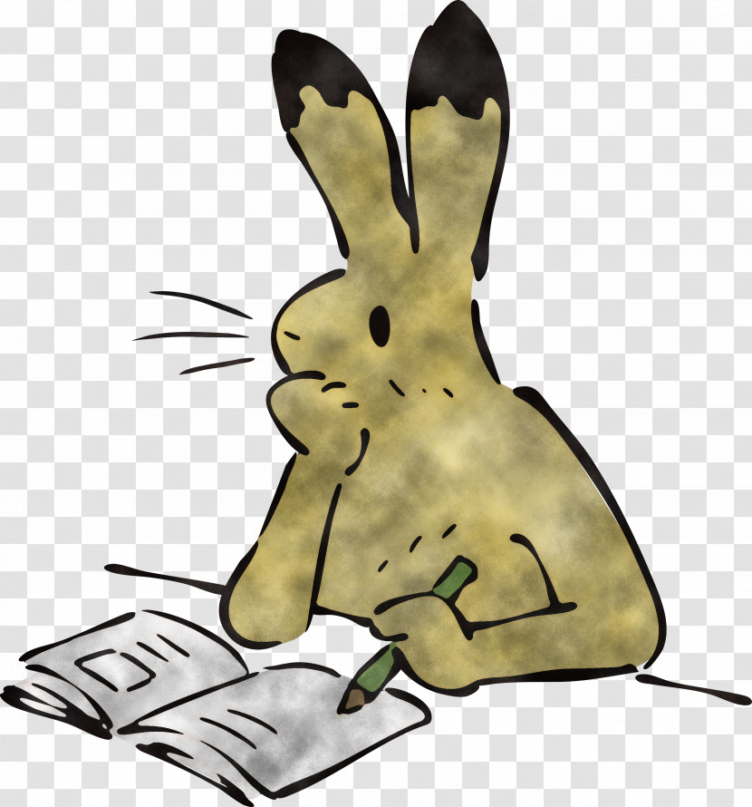Reading Book Rabbit Transparent PNG
