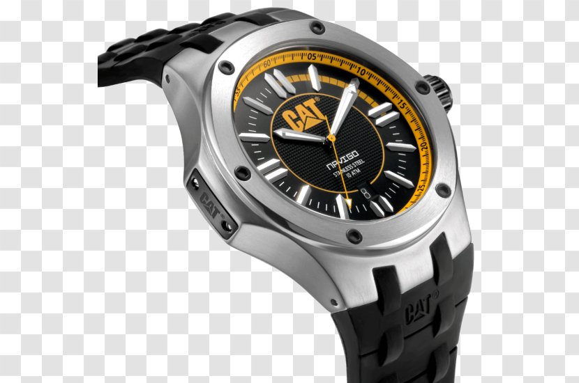Caterpillar Inc. Watch Clock Black - Bijou Transparent PNG