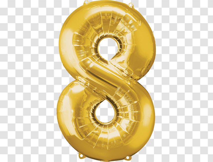 Balloon Party Birthday Number Gold - Homero Transparent PNG