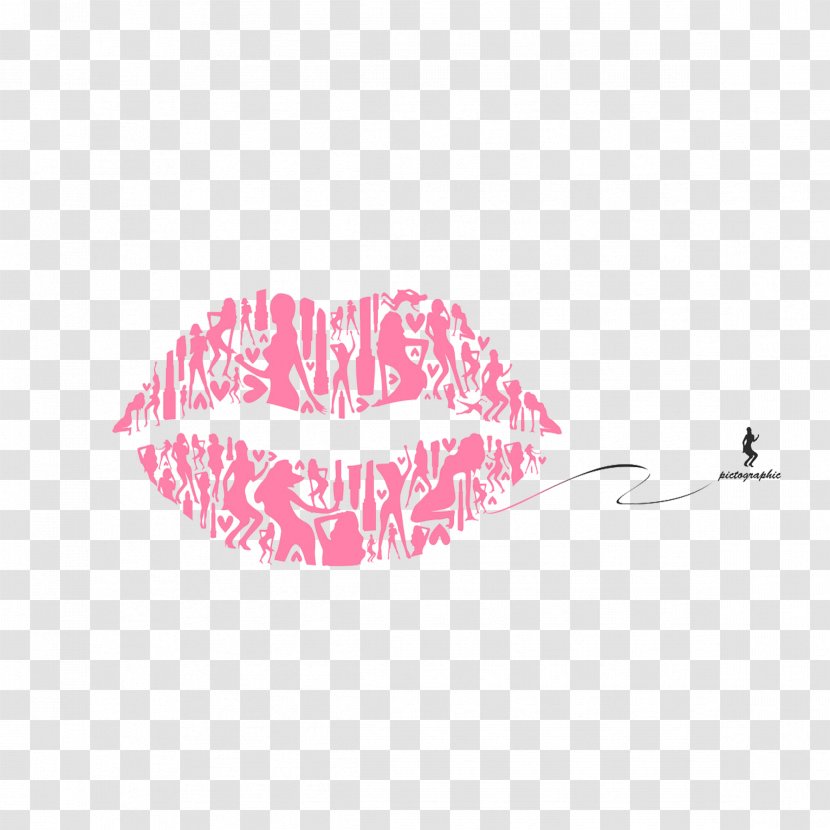 Lipstick Red Vecteur - Silhouette - Lips Transparent PNG