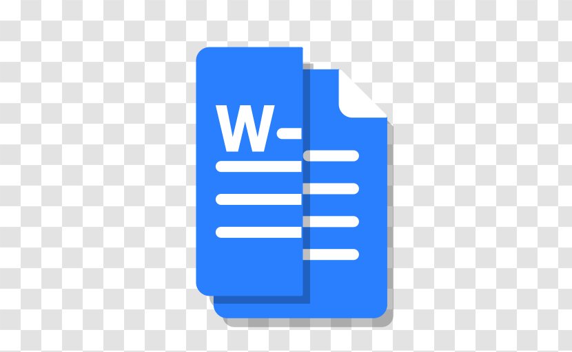 Microsoft Word Google Docs Office Document - Electric Blue Transparent PNG
