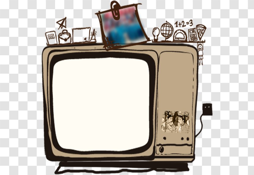 To The Sky Kingdom Television Cartoon - Furniture - Black And White TV Transparent PNG