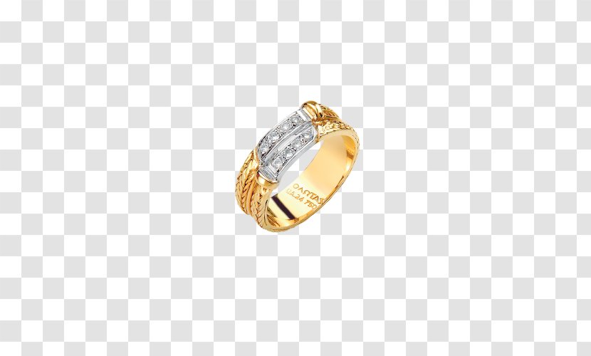 Wedding Ring Białe Złoto Gold Diamond - Silver Transparent PNG