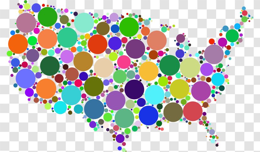United States Circle Concentric Objects Map Clip Art - Point - Us State Transparent PNG