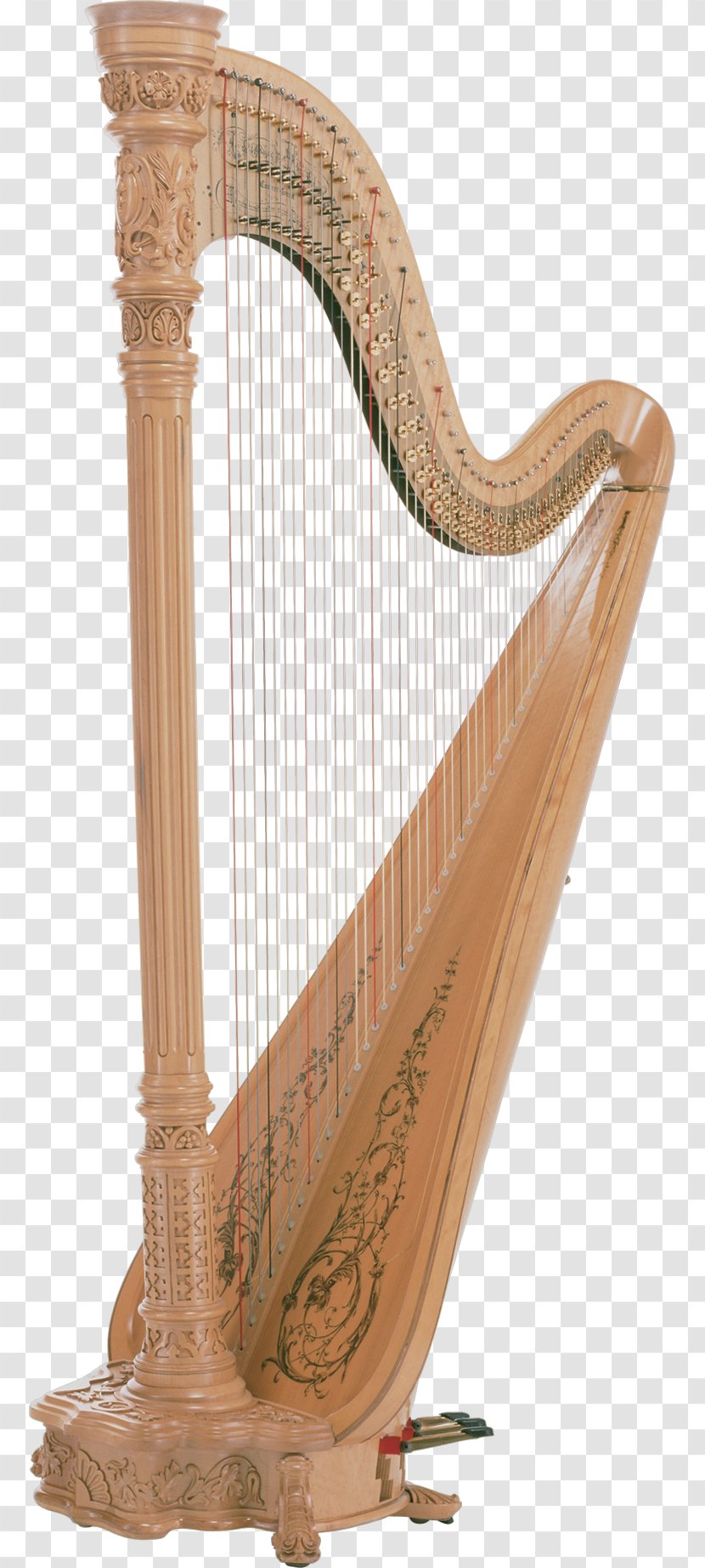 Harp Musical Instrument Plucked String - Flower - Qin Transparent PNG