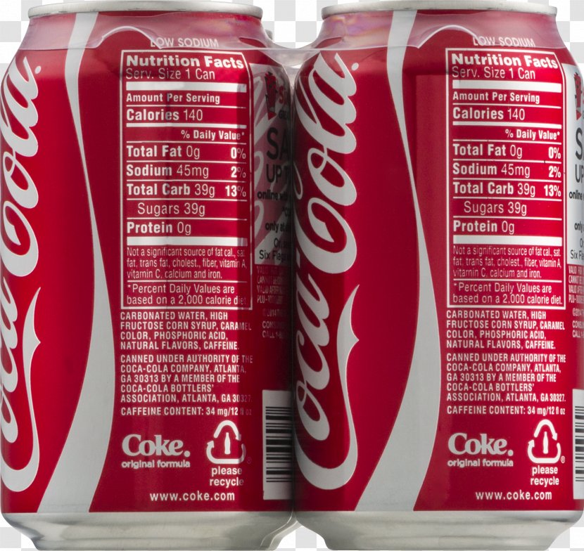 The Coca-Cola Company Aluminum Can - Carbonated Soft Drinks - Coca Cola Transparent PNG