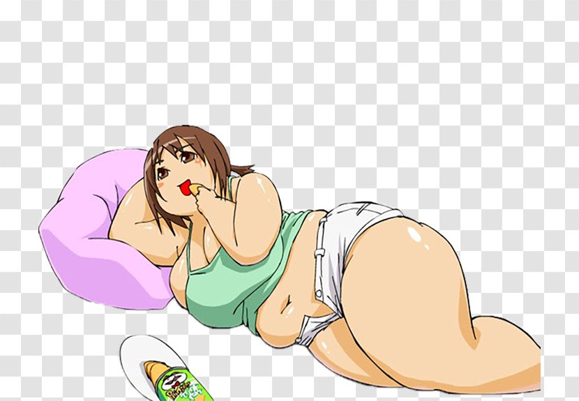 Tea Lipstick Sohu To You Illustration - Cartoon - Eating Snacks Fat Woman Transparent PNG