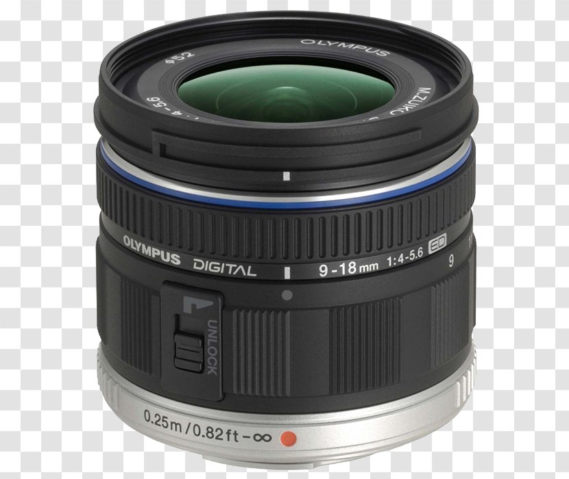 Olympus M.Zuiko Digital ED 9-18mm F/4-5.6 Micro Four Thirds System Wide-angle Lens - Camera Transparent PNG