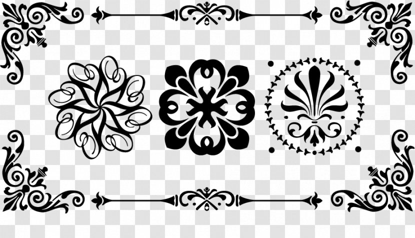 Ornament Swash Engraving Art Font - Flower Transparent PNG