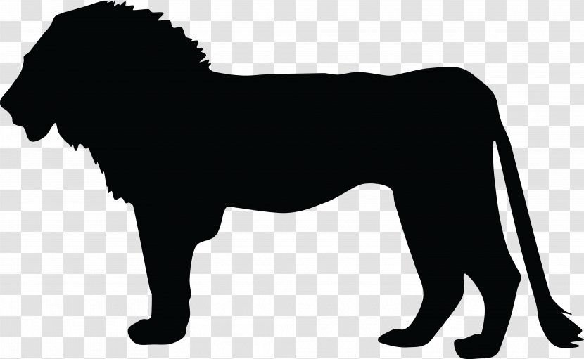 Lion Silhouette Clip Art - Carnivoran Transparent PNG
