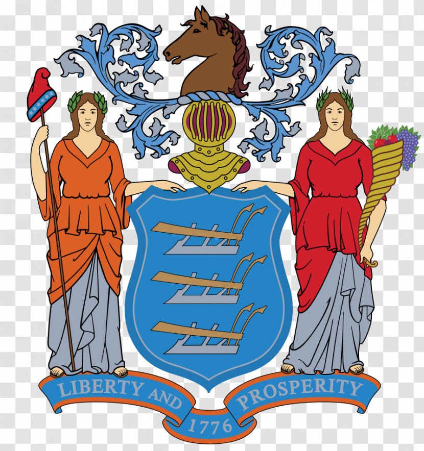 Flag And Coat Of Arms New Jersey State The United States Transparent PNG