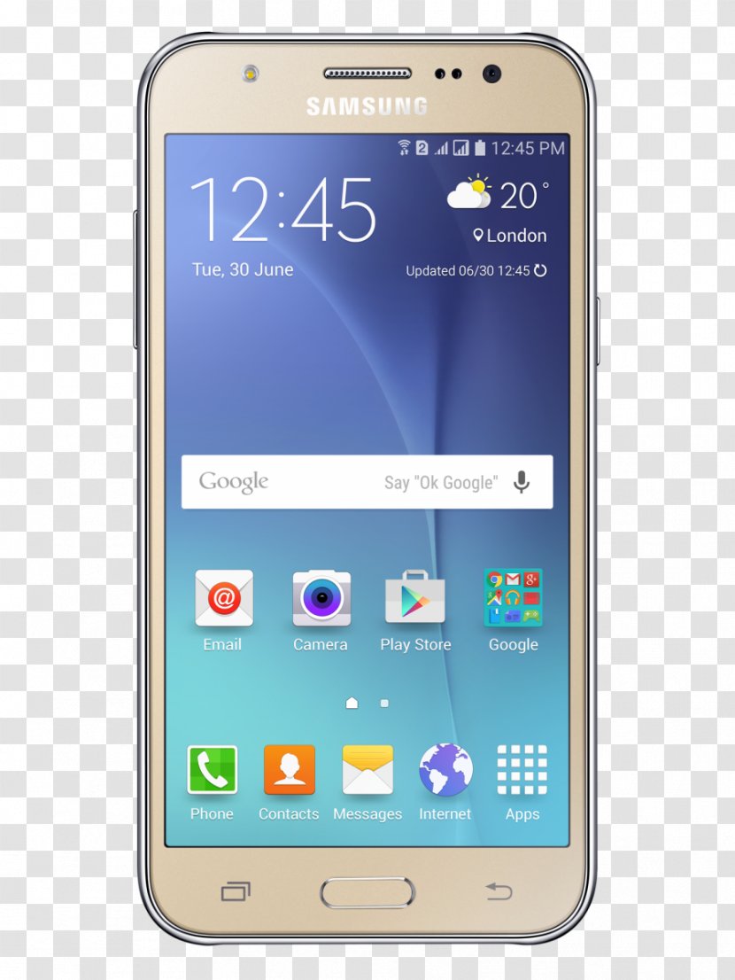 Samsung Galaxy J5 (2016) LTE Gold Super AMOLED - Telephone Transparent PNG
