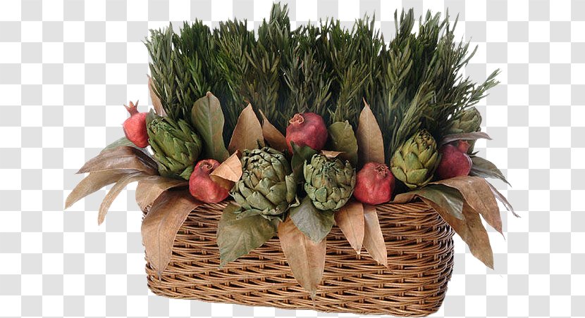 Floral Design Food Gift Baskets Flower Bouquet Cut Flowers - Hamper Transparent PNG
