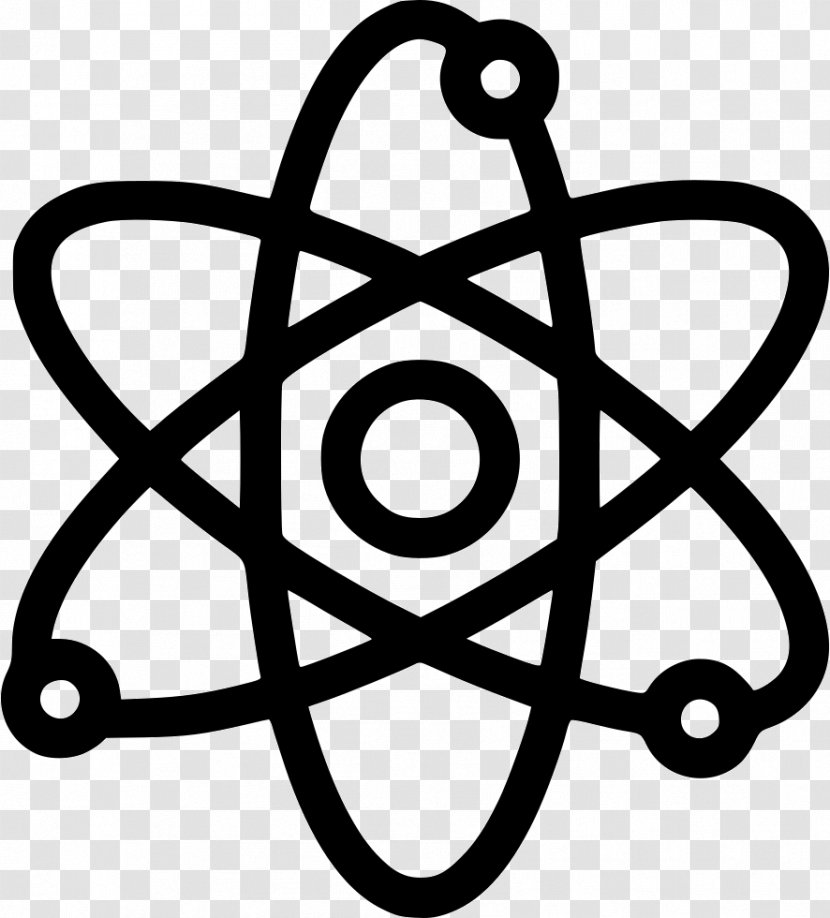 Atom Molecular Term Symbol Molecule - Black And White - Chemical Symbols Transparent PNG