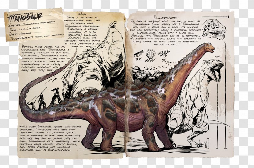 Titanosaurus ARK: Redwood Biome Brontosaurus Dinosaur - Video Game - Creatures Transparent PNG