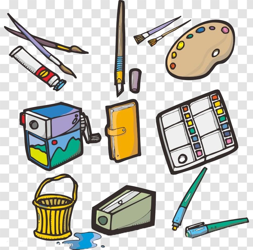 Drawing Cartoon Painting - Palette - Tools Transparent PNG
