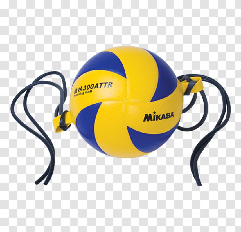 Mikasa Attack Trainer Volleyball With Tether - Protective Gear In Sports - Size 5 OfficialBlue And Yellow SportsVolleyball Transparent PNG