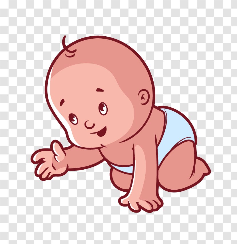 Diaper Infant Crawling Illustration - Watercolor - Cartoon Baby Transparent PNG