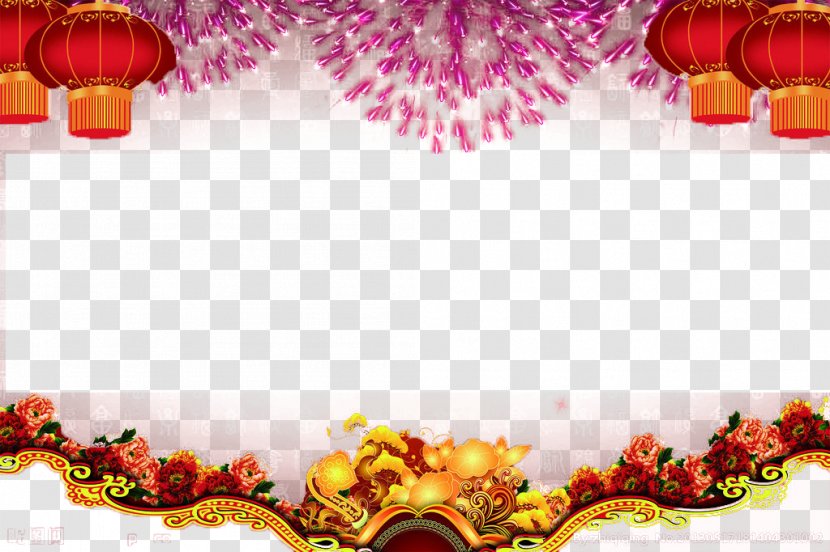Chinese New Year Fireworks Ornament Transparent PNG
