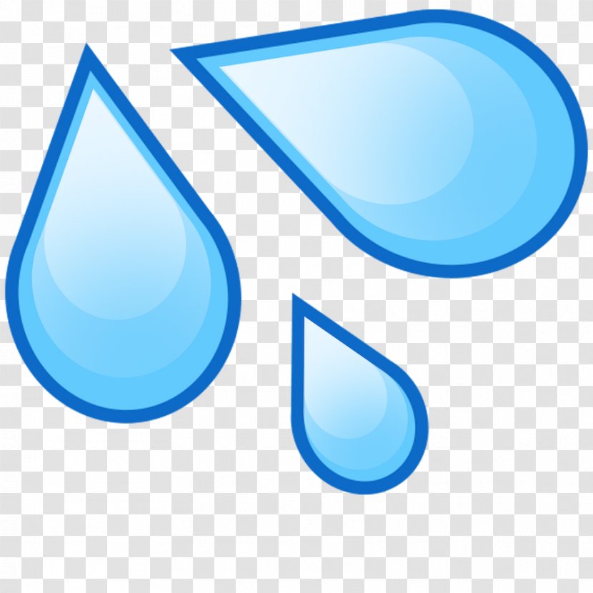 Emoji Drop Water Splash Drawing - Blue Transparent PNG