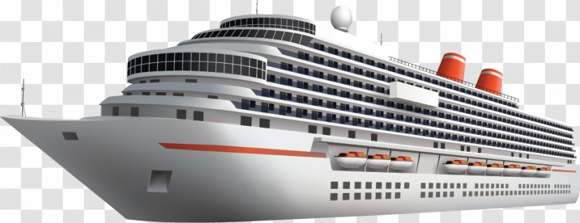 Cruise Ship Ocean Liner Motor Water Transportation - Watercolor - International Ticket Transparent PNG
