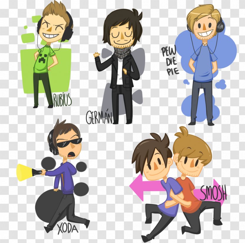 YouTuber Fan Art Smosh - Drawing - Youtube Transparent PNG