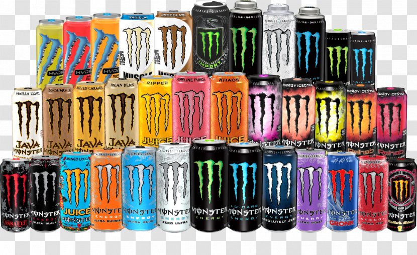 Monster Energy Drink Juice Red Bull Flavor - Plastic - Inc Transparent PNG