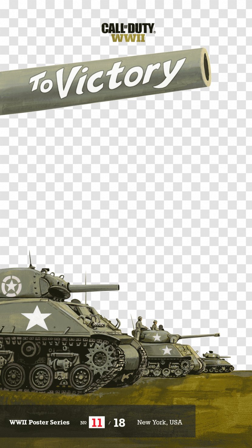 Call Of Duty: WWII Churchill Tank Self-propelled Artillery Gun - Combat Vehicle - Winter Festival Poster Transparent PNG
