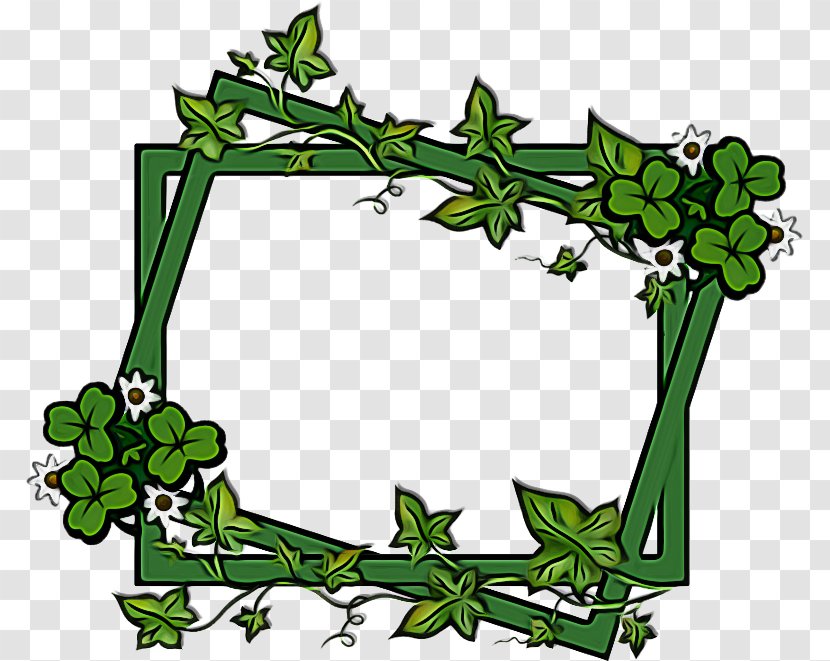 Floral Design Frame - Green - Ivy Family Picture Transparent PNG