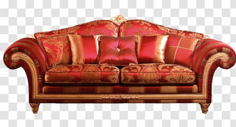Table Couch Furniture Sofa Bed Living Room - Loveseat - Red Transparent PNG